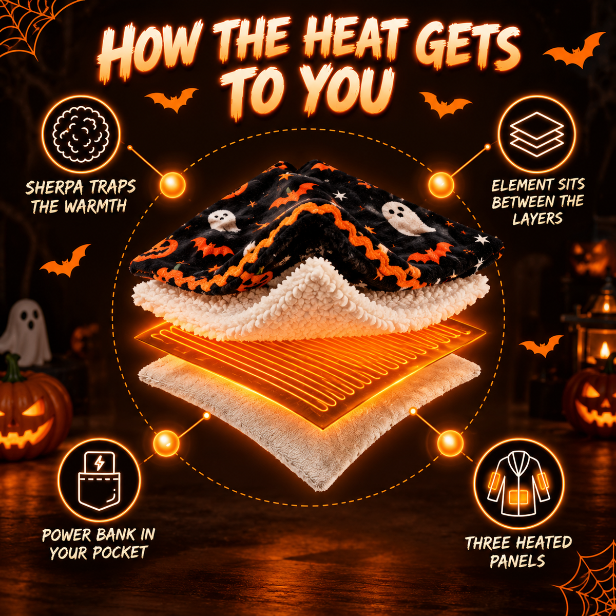 Pumpkin Cloak Heated Robe